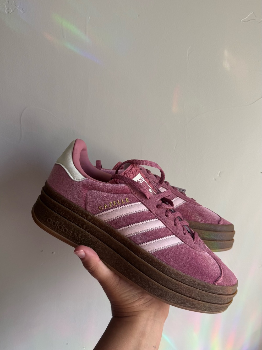 adidas Gazelle Platform Suede Sneakers - Pink velvet